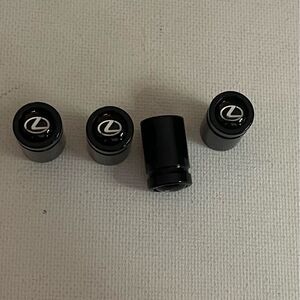 Lexus valve Stem caps in Black with logo set of 4 NWT